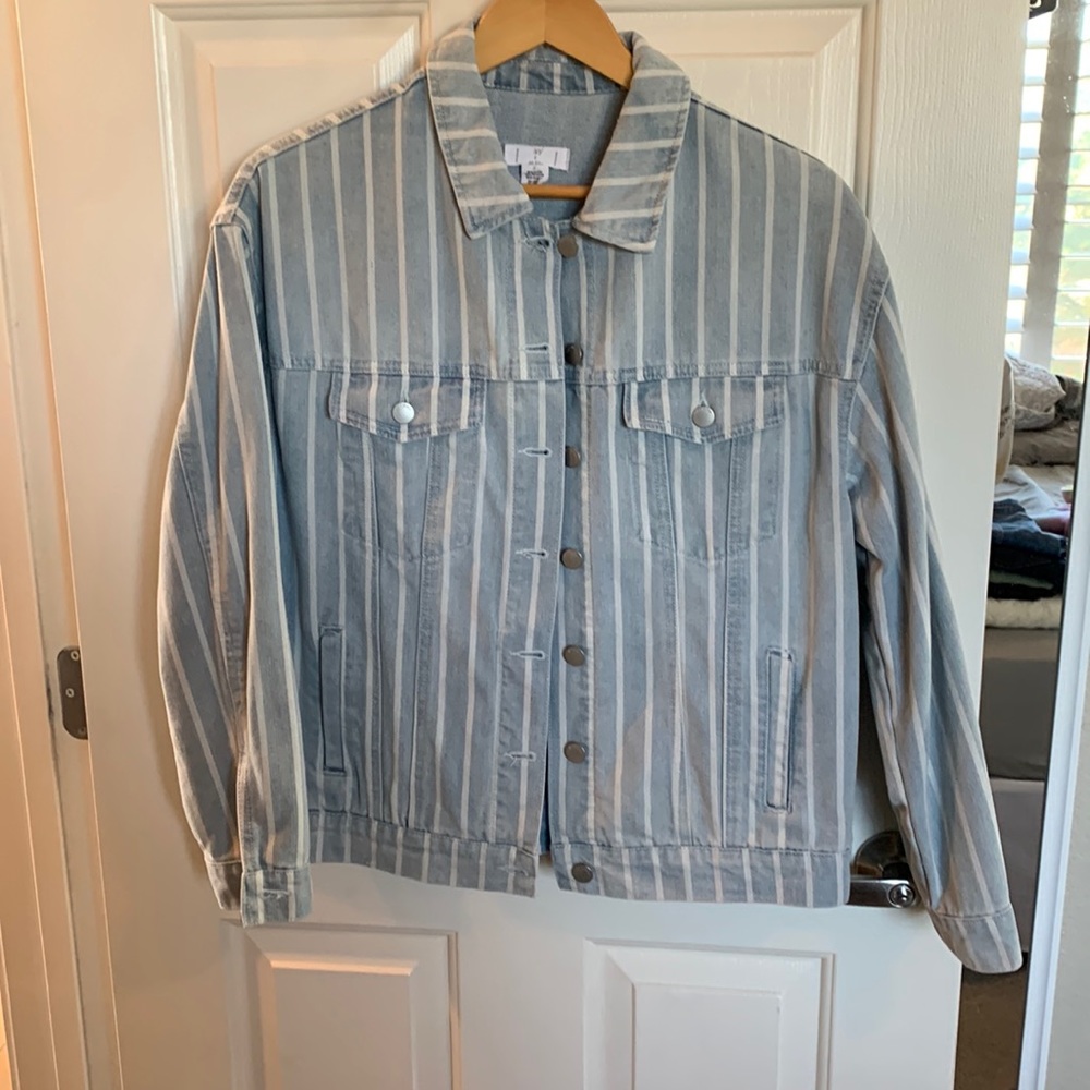 Ivy + Main striped jean jacket